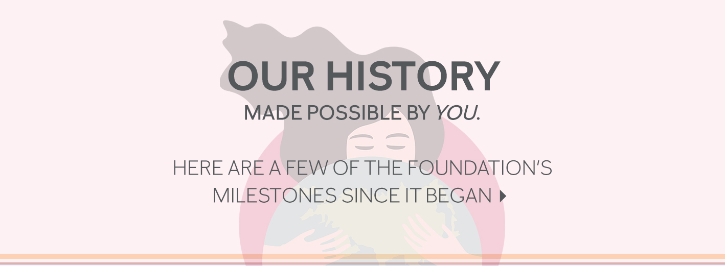 OUR HISTORY Made possible by you.