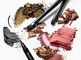 Mary Kay color rubs and smudges styled with Mary Kay brushes and the Mary Kay Liquid Eyeliner Pen.