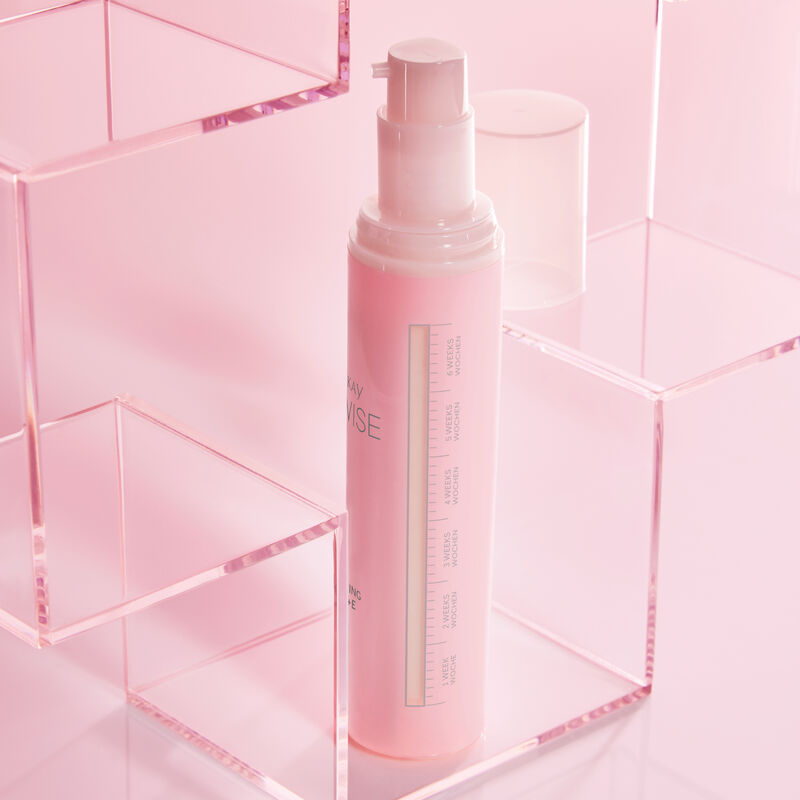 Product fomula drops on a pink background