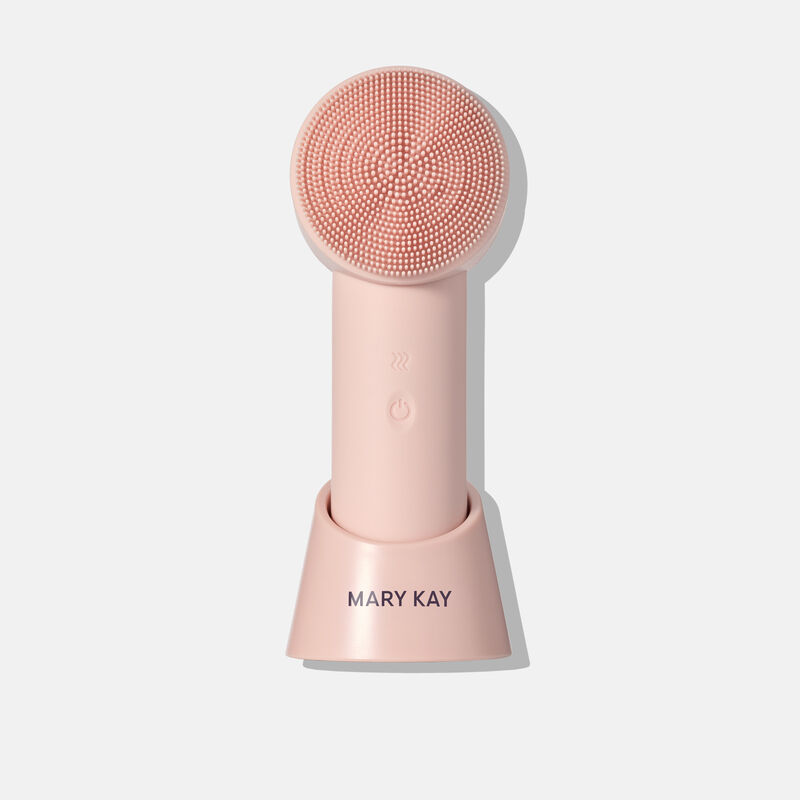 Le c&ocirc;t&eacute; nettoyage de l&rsquo;Appareil pour le visage SkinvigorateMD Duo en &eacute;dition limit&eacute;e plac&eacute; sur son socle