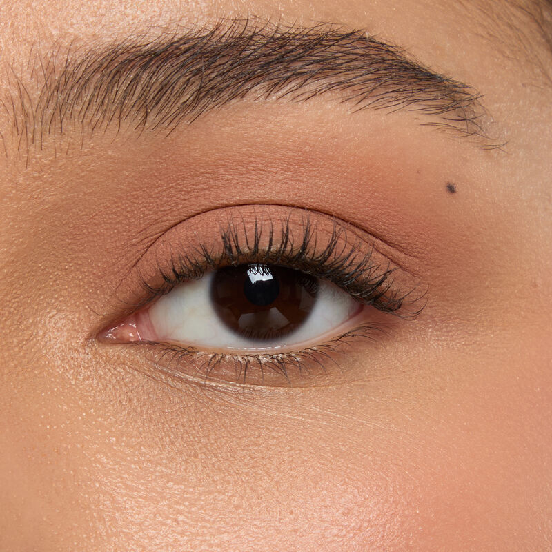 Macro eye shotnbspof Mary KaynbspMattenbspEye Shadow Stick in Celestial Nude onnbspmediumnbspskin tone