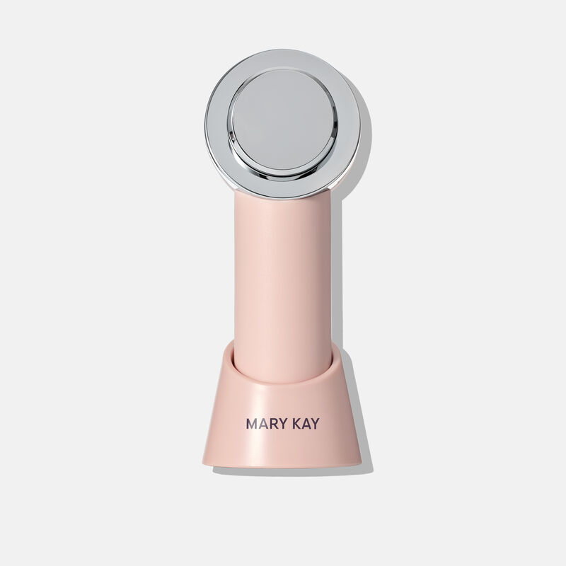 Le c&ocirc;t&eacute; massage thermique de l&rsquo;Appareil pour le visage SkinvigorateMD Duo en &eacute;dition limit&eacute;e plac&eacute; sur son socle