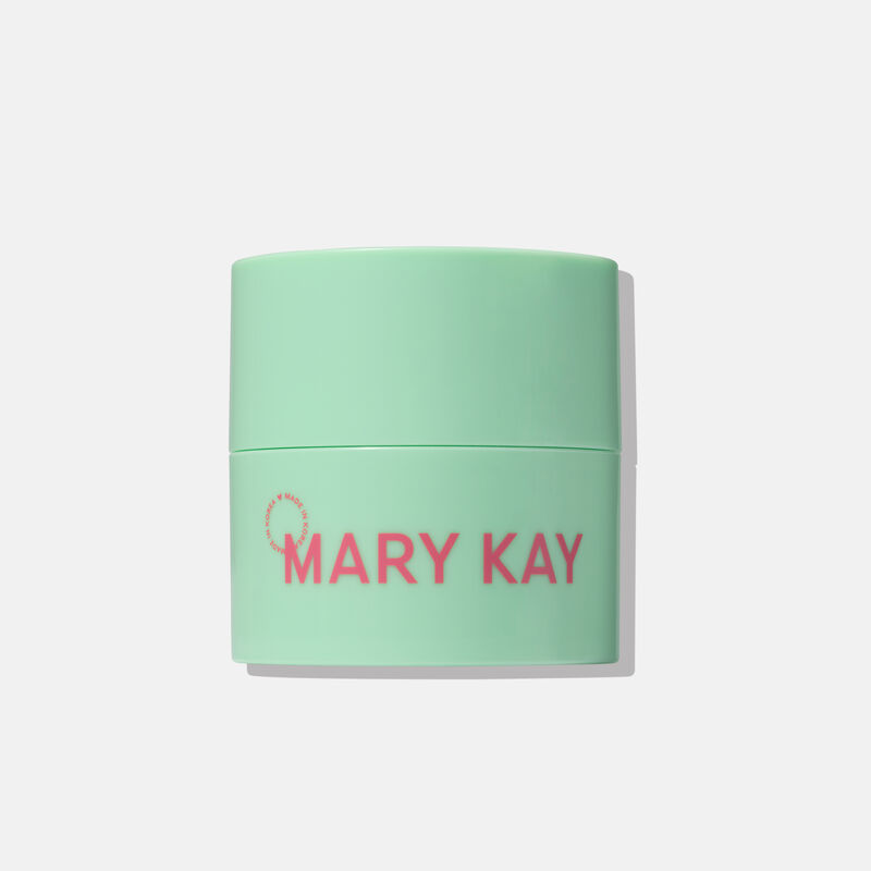 Jar of Mary Kay MeltIn Cleansing Balm in green container with pink text