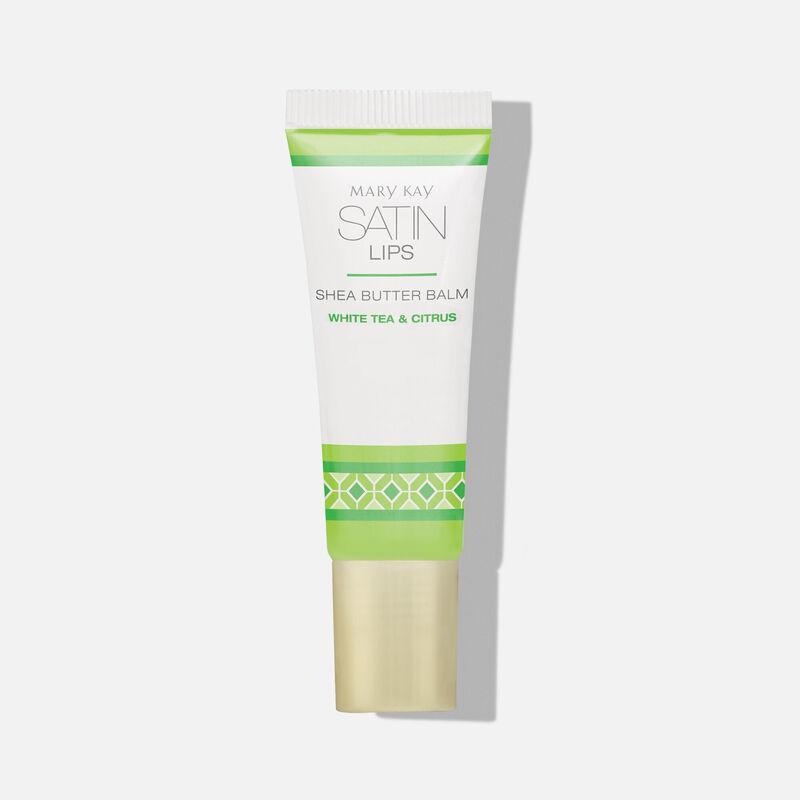 NEEDS GREY BACKGROUND: White Tea & Citrus Satin Lips&reg; Shea Butter Balm