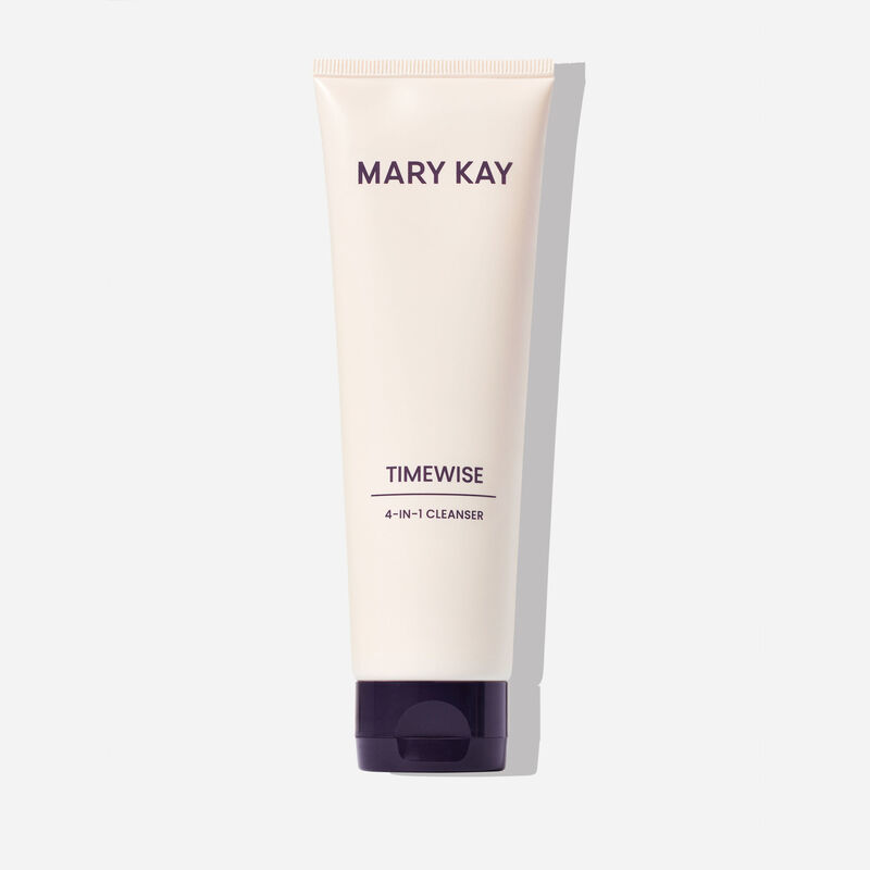 Tube of TimeWise 4-in-1 Cleanser standing against plain background