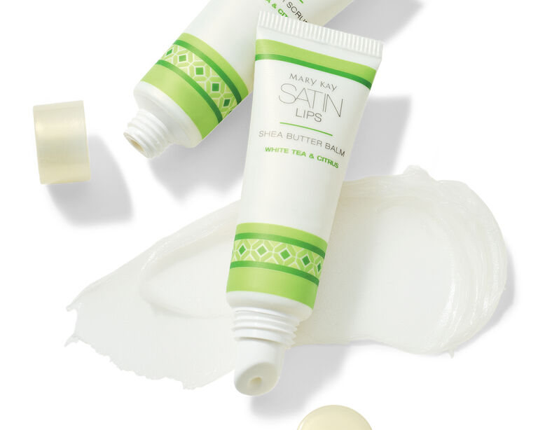 Mary Kay Shea Butter balm on a plain background