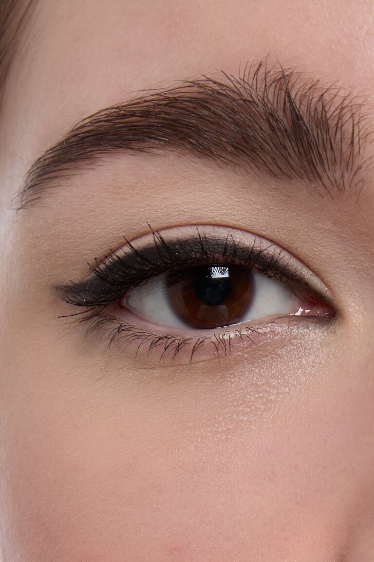 Close up of eye with winged liner