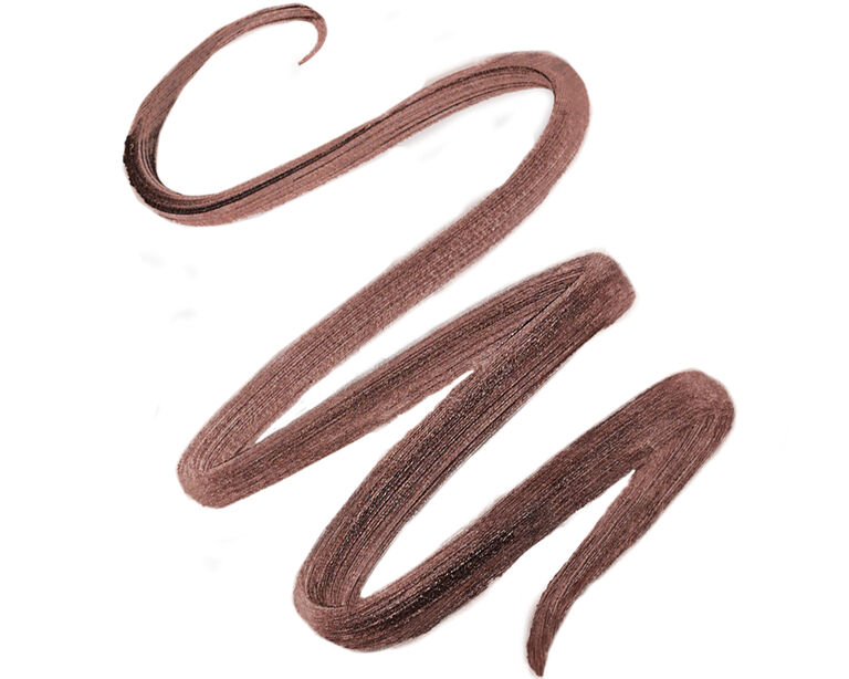 Swirly swipe of brown eyeliner