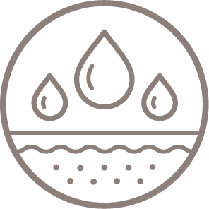 Illustration of water drops symbolizing hydration