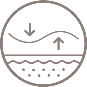 Illustration of skin evening out, symbolizing skin smoothness